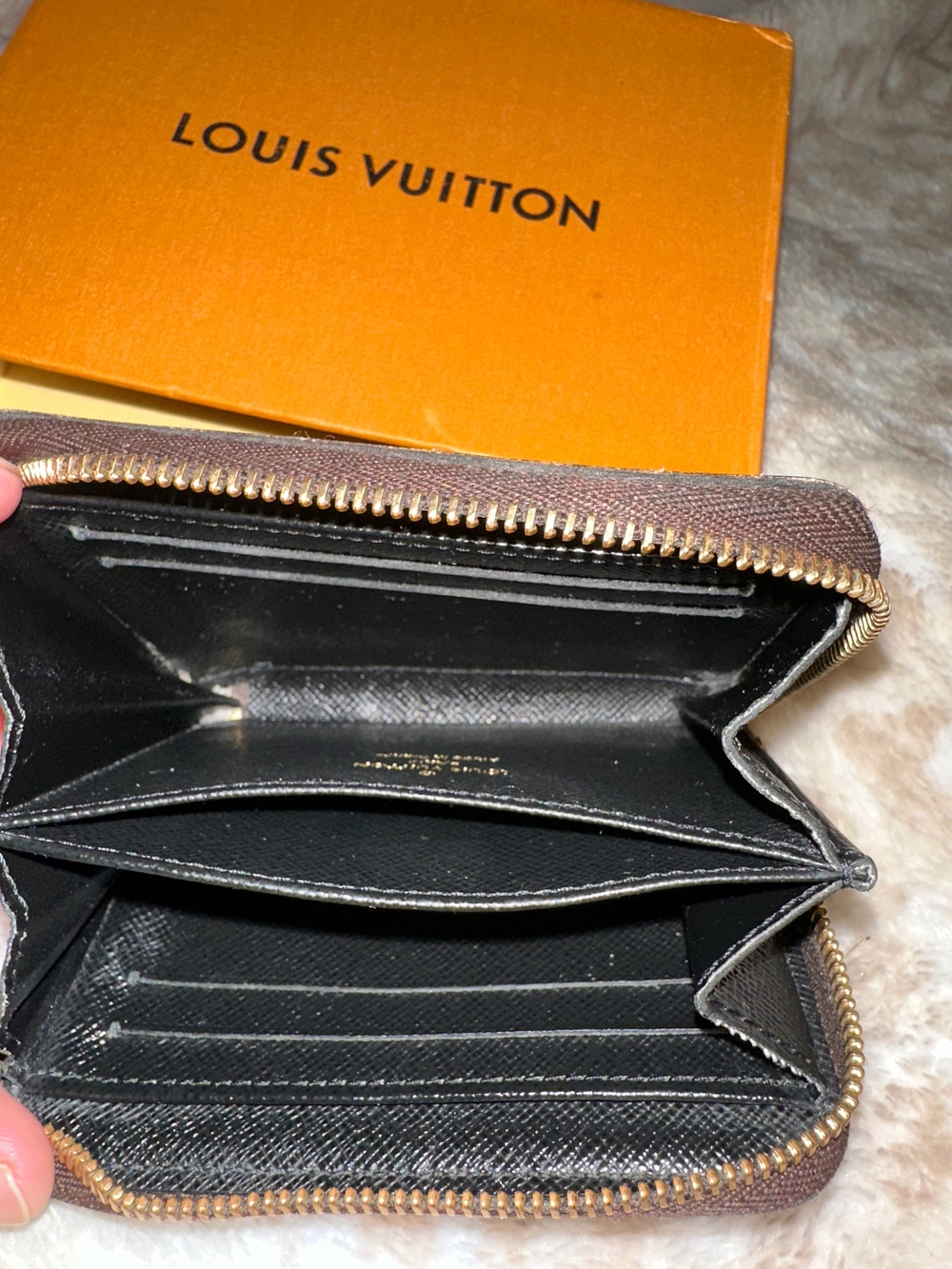 Monogram Brown Leather Zip Card Holder - Picture 2 of 5